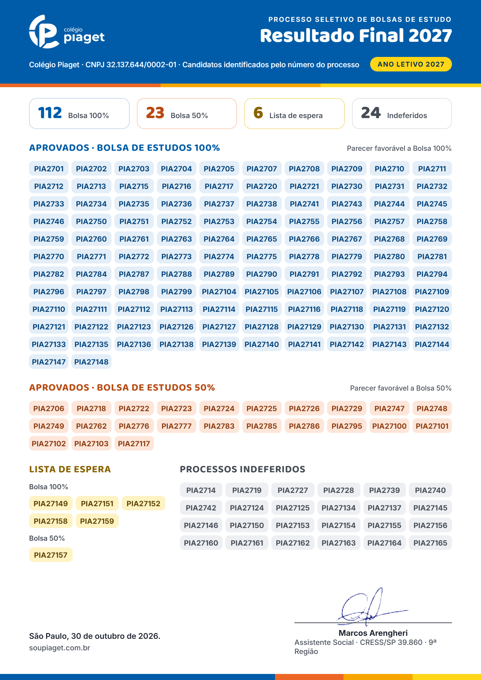 Resultado Bolsas 2027 · Piaget · A4@2x